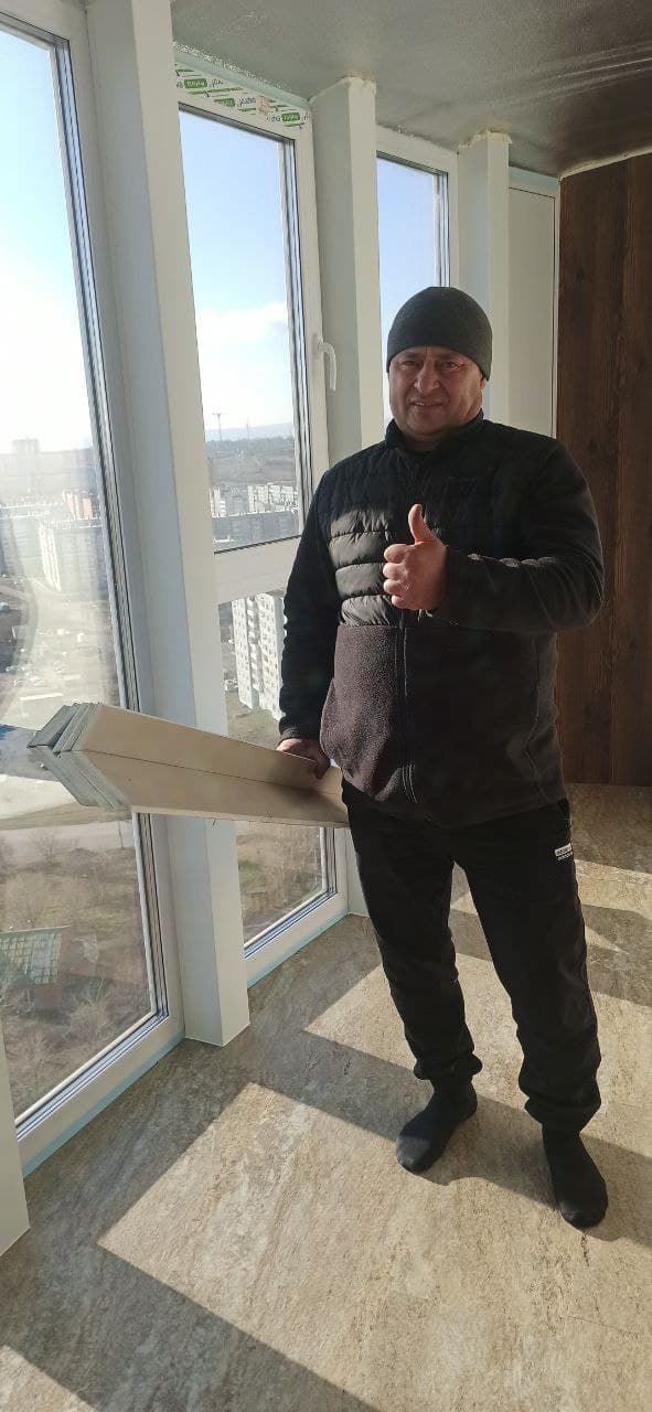 Угловой термокороб на балконе